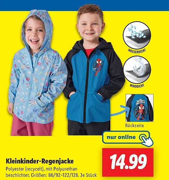 Kleinkinder-Regenjacke