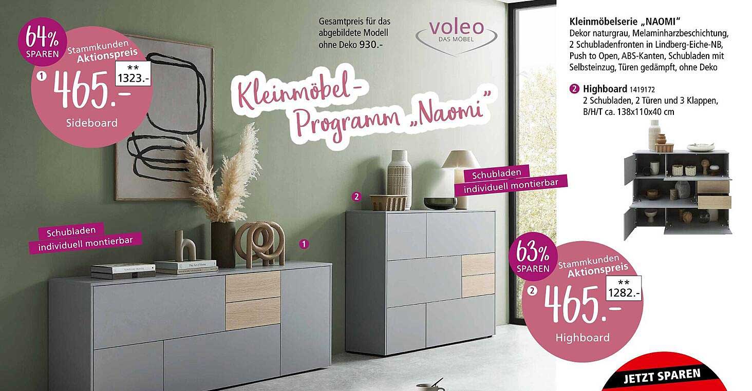Kleinmöbel-Programm "Naomi" - Sideboard