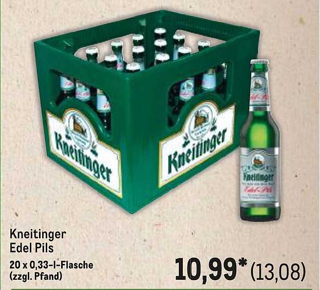Kneitinger Edel Pils 20 x 0,33 l-Flasche (zzgl. Pfand)