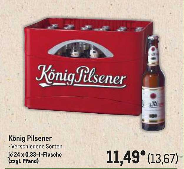 König Pilsener - Verschiedene Sorten