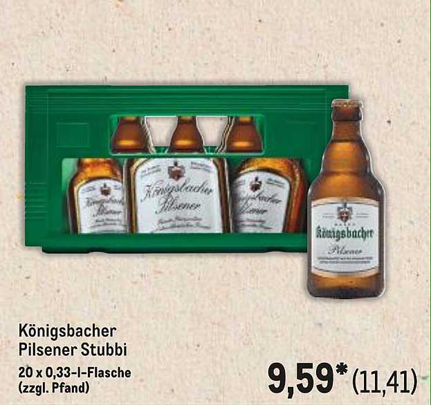 Königsbacher Pilsener Stubbi 20 x 0,33-l-Flasche (zzgl. Pfand)