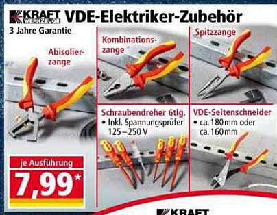 KRAFT VDE-Elektriker-Zubehör mit 3 Jahren Garantie
