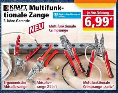 KRAFT Werkzeug Multifunktionale Zange - 3 Jahre Garantie