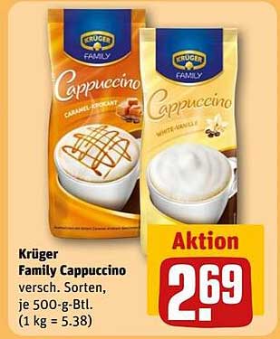 Krüger Family Cappuccino verschiedene Sorten, je 500-g-Btl.