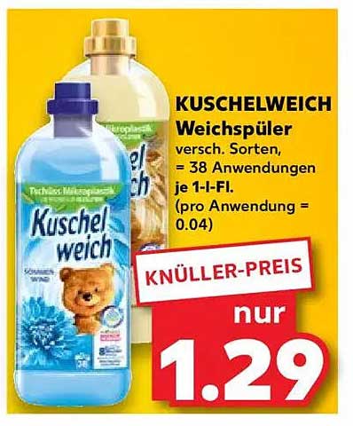KUSCHELWEICH Weichspüler - nur 1,29 €!