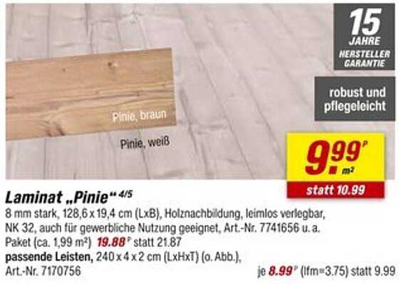 Laminat „Pinie“ 4/5