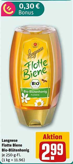 Langnese Flotte Biene Bio-Blütenhonig 250 g