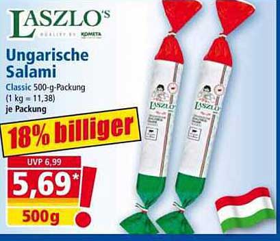 Laszlo's Ungarische Salami 500-g-Packung