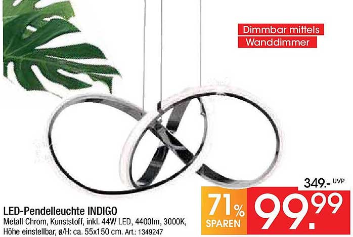 LED-Pendelleuchte INDIGO