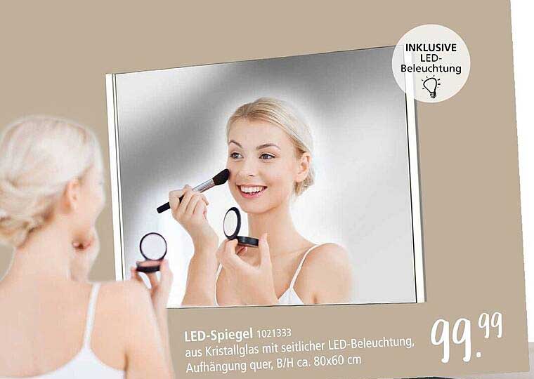 LED-Spiegel aus Kristallglas mit LED-Beleuchtung