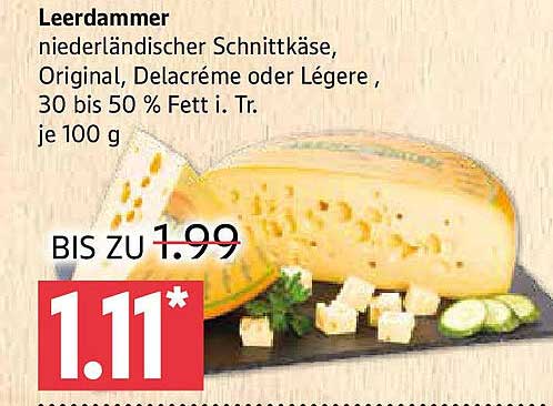 Leerdammer niederländischer Schnittkäse, Original, Delacrème oder Légère