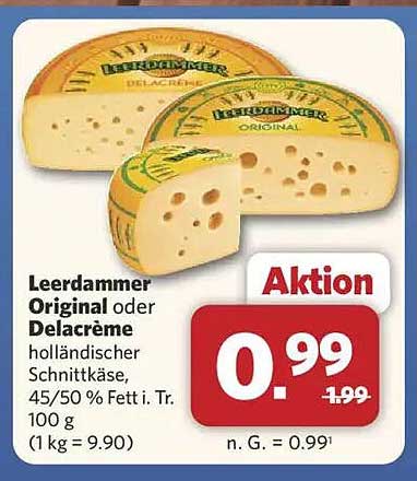 Leerdammer Original oder Delacrème holländischer Schnittkäse