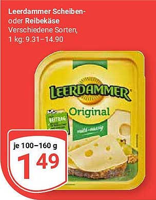 Leerdammer Scheiben- oder Reibekäse