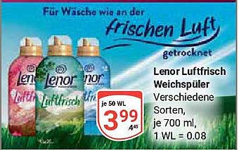 Lenor Luftfrisch Weichspüler - Verschiedene Sorten, je 700 ml