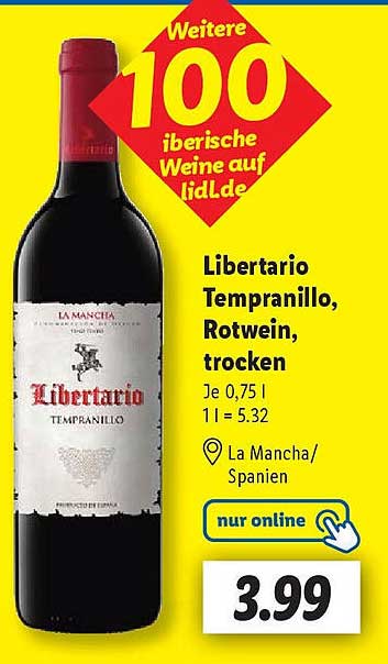 Libertario Tempranillo, Rotwein, trocken