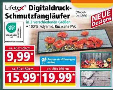 Lifetex Digitaldruck-Schmutzfangläufer in neuen Designs