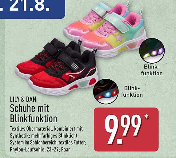 LILY & DAN Schuhe mit Blinkfunktion