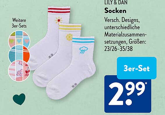 LILY & DAN Socken 3er-Set