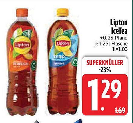 Lipton Ice Tea - 1,25l Flasche (Pfefferminze und Zitrone)