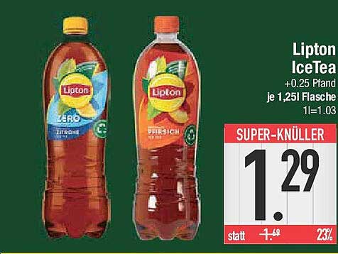 Lipton IceTea 1,25l Flasche (Pfirsich & Zero)