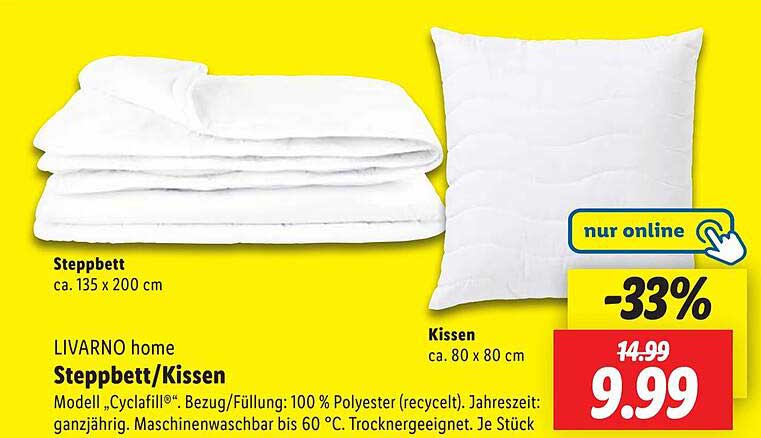 LIVARNO home Steppbett/Kissen
