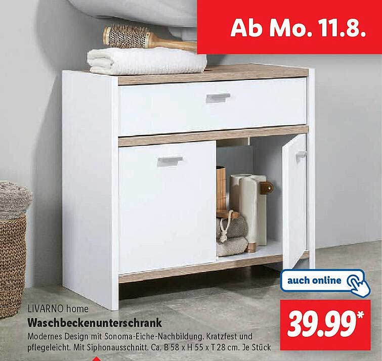LIVARNO home Waschbeckenunterschrank