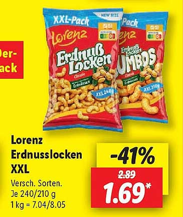 Lorenz Erdnusslocken XXL