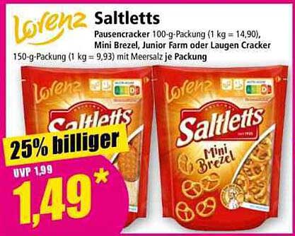 Lorenz Saltletts Mini Brezel – 100 g für nur 1,49 €