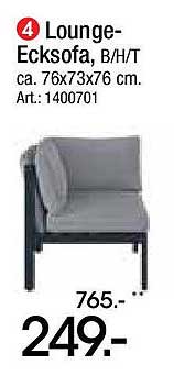 Lounge-Ecksofa, B/H/T ca. 76x73x76 cm
