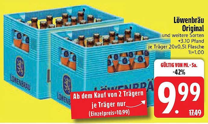 Löwenbräu Original - 42% Rabatt auf den Träger