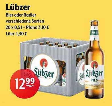 Lübzer Bier oder Radler - 20 x 0,5 l