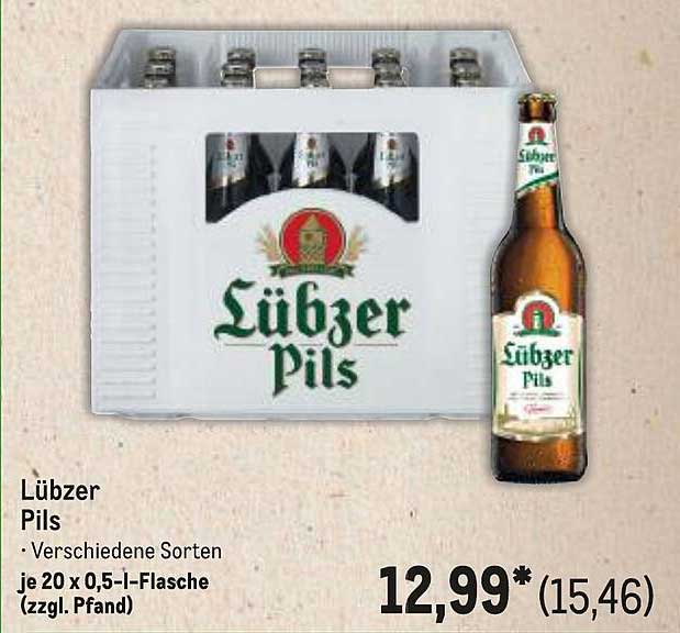 Lübzer Pils - Verschiedene Sorten (je 20 x 0,5-l-Flasche zzgl. Pfand)