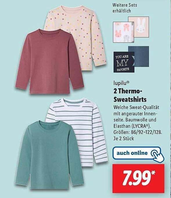 lupilu® 2 Thermo-Sweatshirts