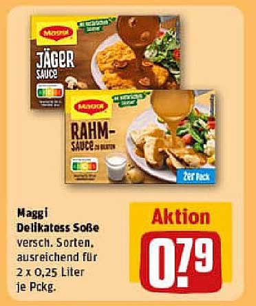Maggi Delikatess Soße in verschiedenen Sorten