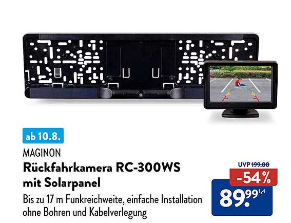 MAGINON Rückfahrkamera RC-300WS mit Solarpanel