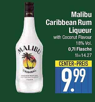 Malibu Caribbean Rum Liqueur mit Kokosgeschmack 0,7l