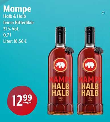 Mampe Halb & Halb feiner Bitterlikör 31% Vol. 0,71l
