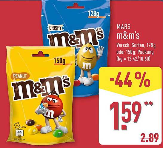 MARS m&m's - Diverse Sorten in 128g und 150g Packungen