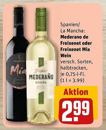 Mederen de Freixenet oder Freixenet Mia Wein, 0,75 l für 2,99
