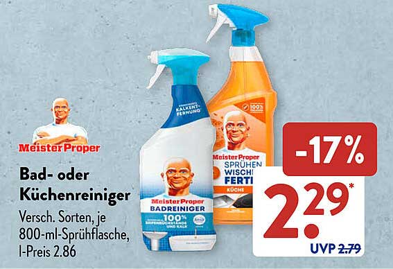 Meister Proper Bad- oder Küchenreiniger 800 ml