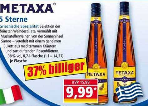 METAXA 5 Sterne 0,7l Flasche
