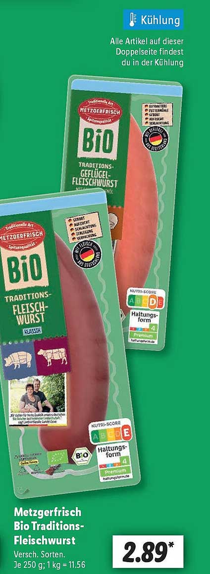 Metzgerfrisch Bio Traditions-Fleischwurst