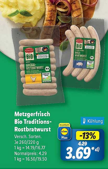 Metzgerfrisch Bio Traditions-Rostbratwurst