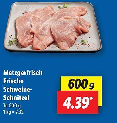 Metzgerfrisch Frische Schweine-Schnitzel 600 g