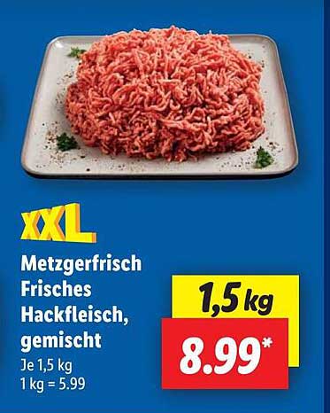 Metzgerfrisch Frisches Hackfleisch, gemischt 1,5 kg