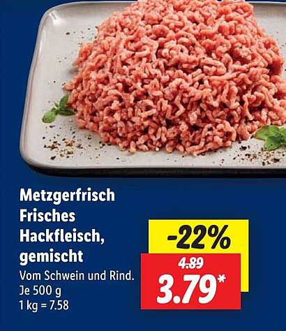 Metzgerfrisch Frisches Hackfleisch, gemischt