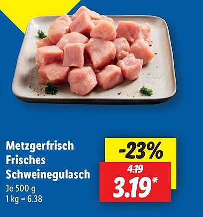 Metzgerfrisch Frisches Schweinegulasch