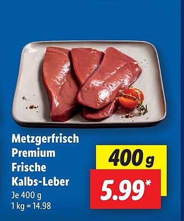 Metzgerfrisch Premium Frische Kalbs-Leber