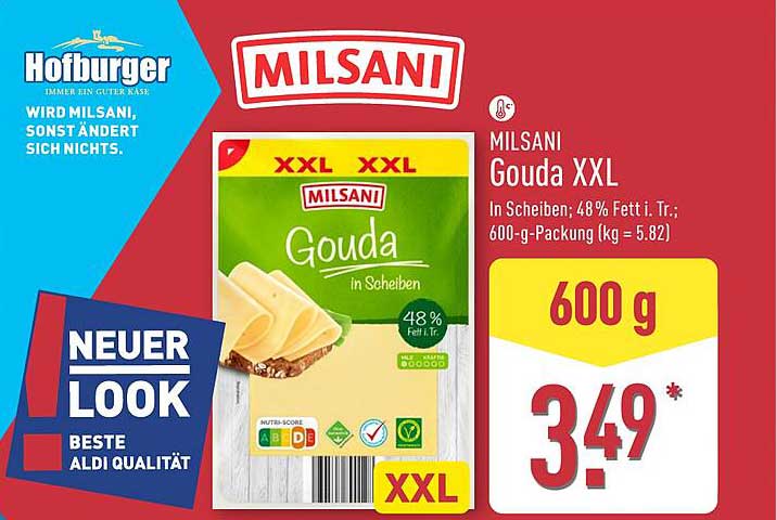 MILSANI Gouda XXL in Scheiben (600 g)