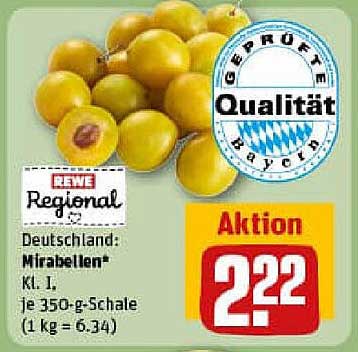 Mirabellen Kl. I - Regional aus Deutschland